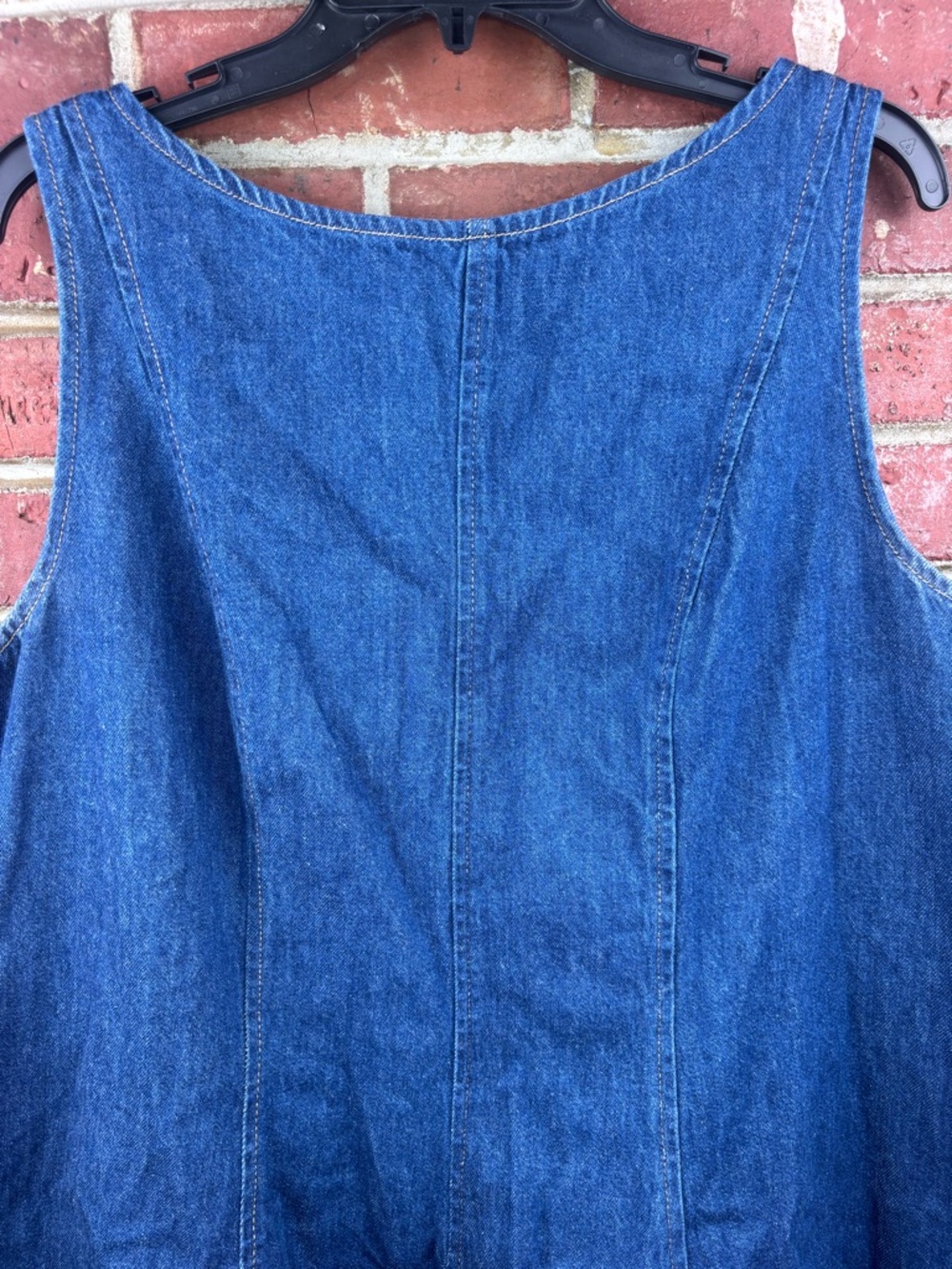 H&M DIVIDED FLARED-SKIRT DENIM DRESS SIZE XL - Picture 2 of 8